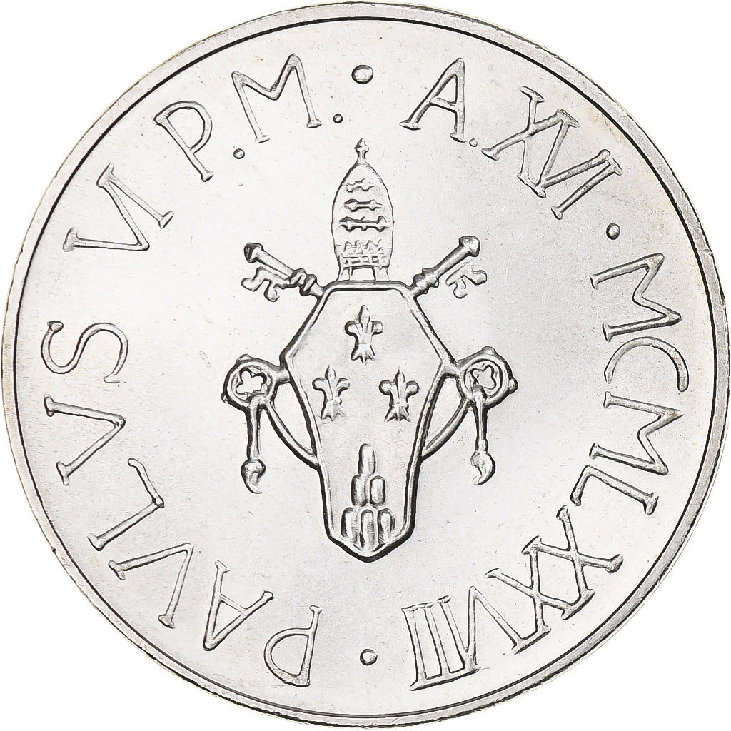 Vatikan, Paul VI, 500 Lire, 1978 (Anno XVI), Rome, UNZ, Silber, KM:139