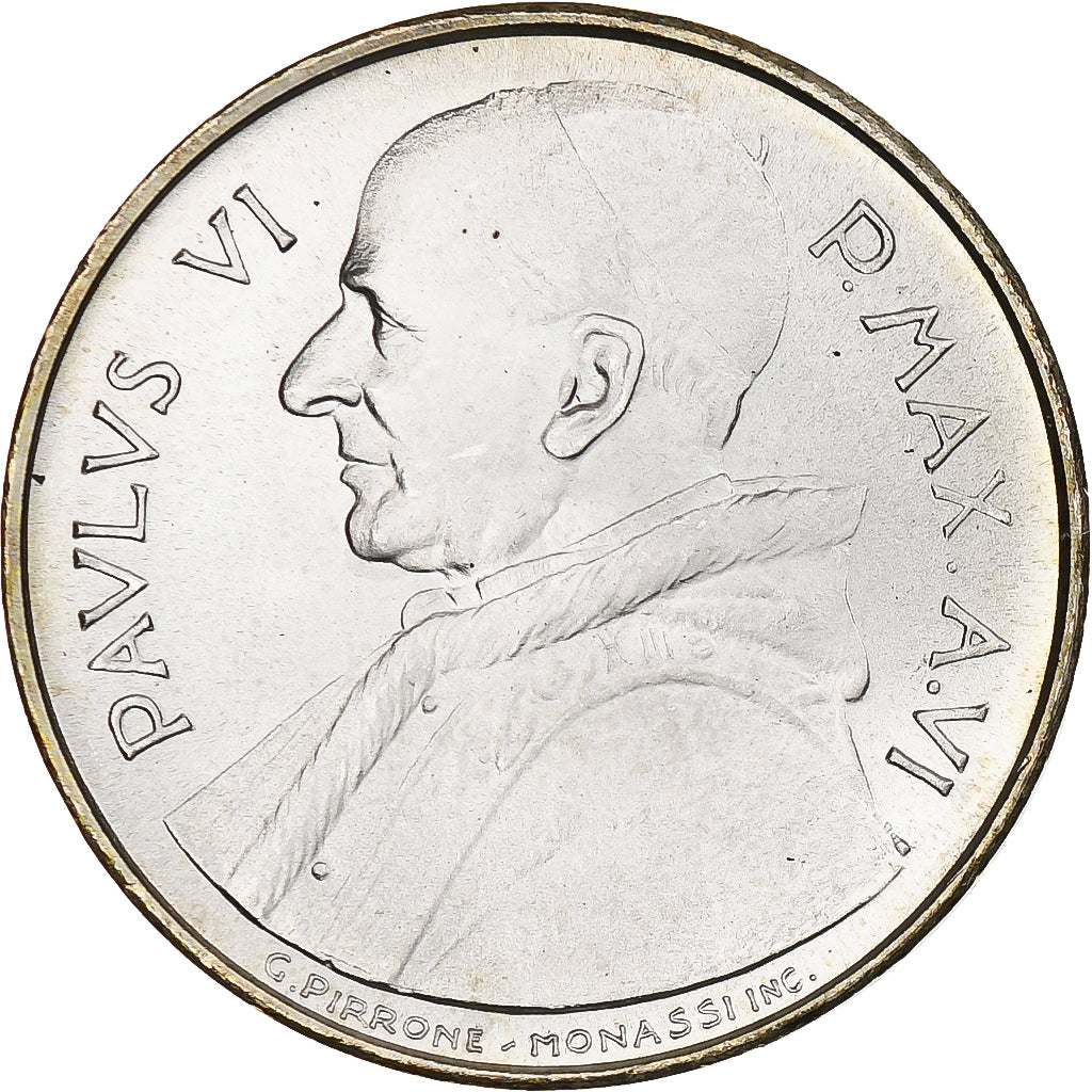 Vatikan, Paul VI, 500 Lire, 1968 (Anno VI), Rome, UNZ, Silber, KM:107