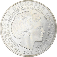 Dania, Margrethe II, 10 Kroner, 1972, Copenhagen, MS(64), Srebro, KM:858