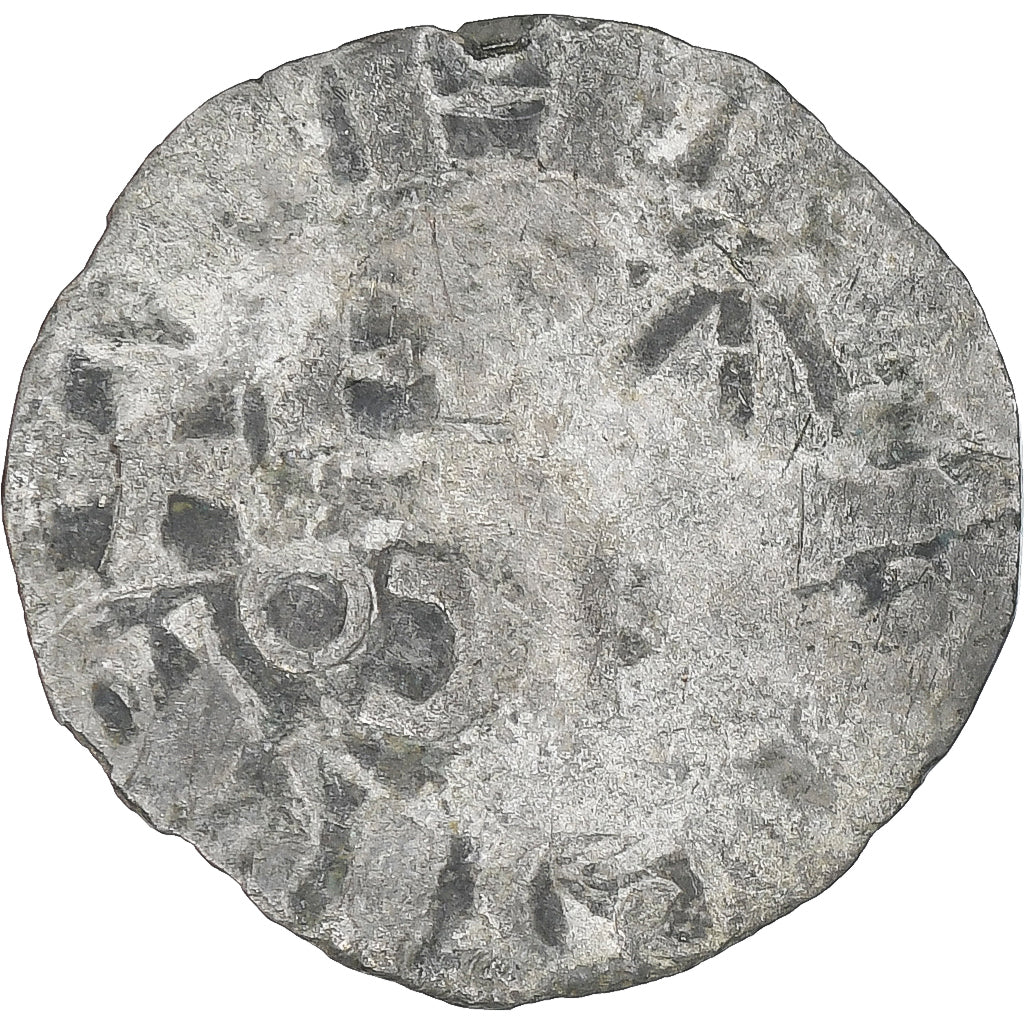 France, Philip II, Denier Parisis, 1180-1223, Arras, VF(30-35), Billon