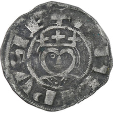 Francia, Philip II, Denier, 1174-1201, Laon, évêque Roger de Rosoi, BB