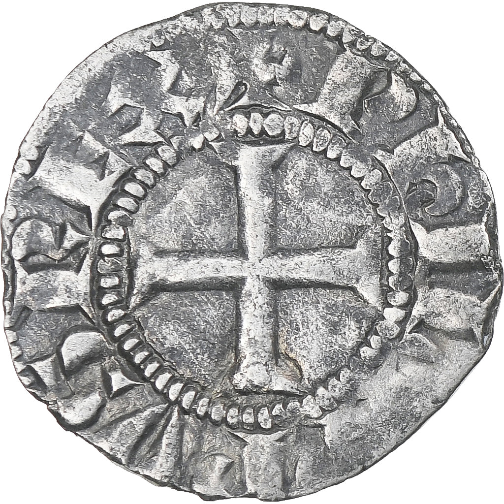 Frankrijk, Philippe IV le Bel, Denier Tournois, 1285-1290, ZF, Billon