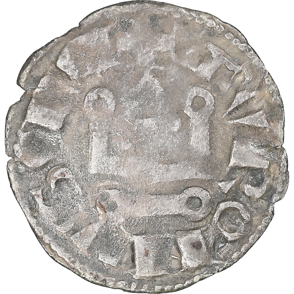 France, Philip II, Denier, 1180-1223, Tours, VF(30-35), Billon, Duplessy:177