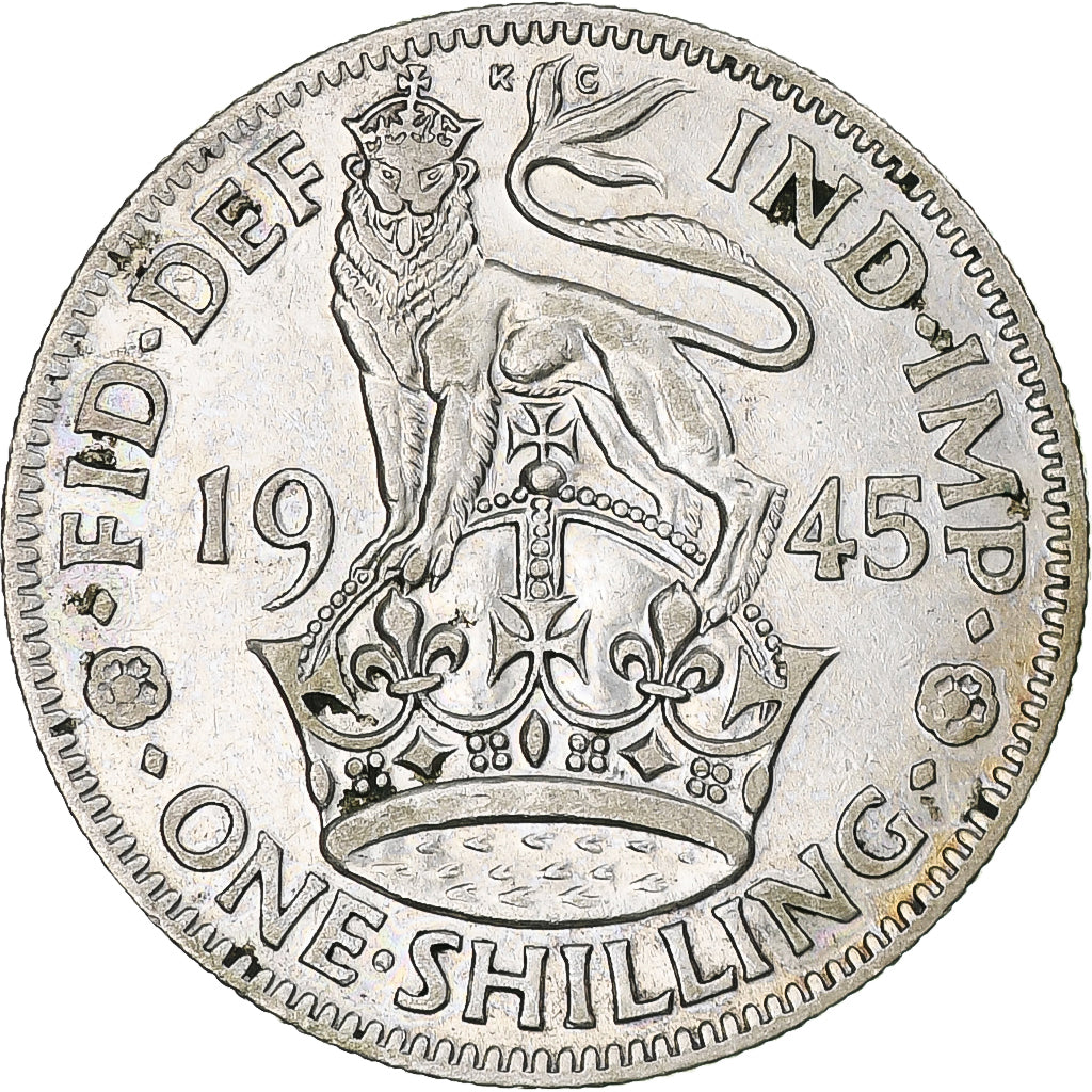 Great Britain, George VI, 1 Shilling, 1945, British Royal Mint, AU(50-53)