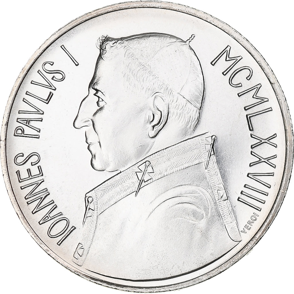 Vatican, John Paul I, 1000 Lire, 1978, Rome, MS(64), Silver, KM:142