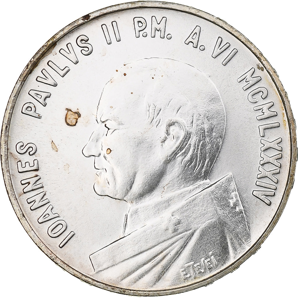 Vatikan, John Paul II, 1000 Lire, 1984, Rome, UNZ+, Silber, KM:183