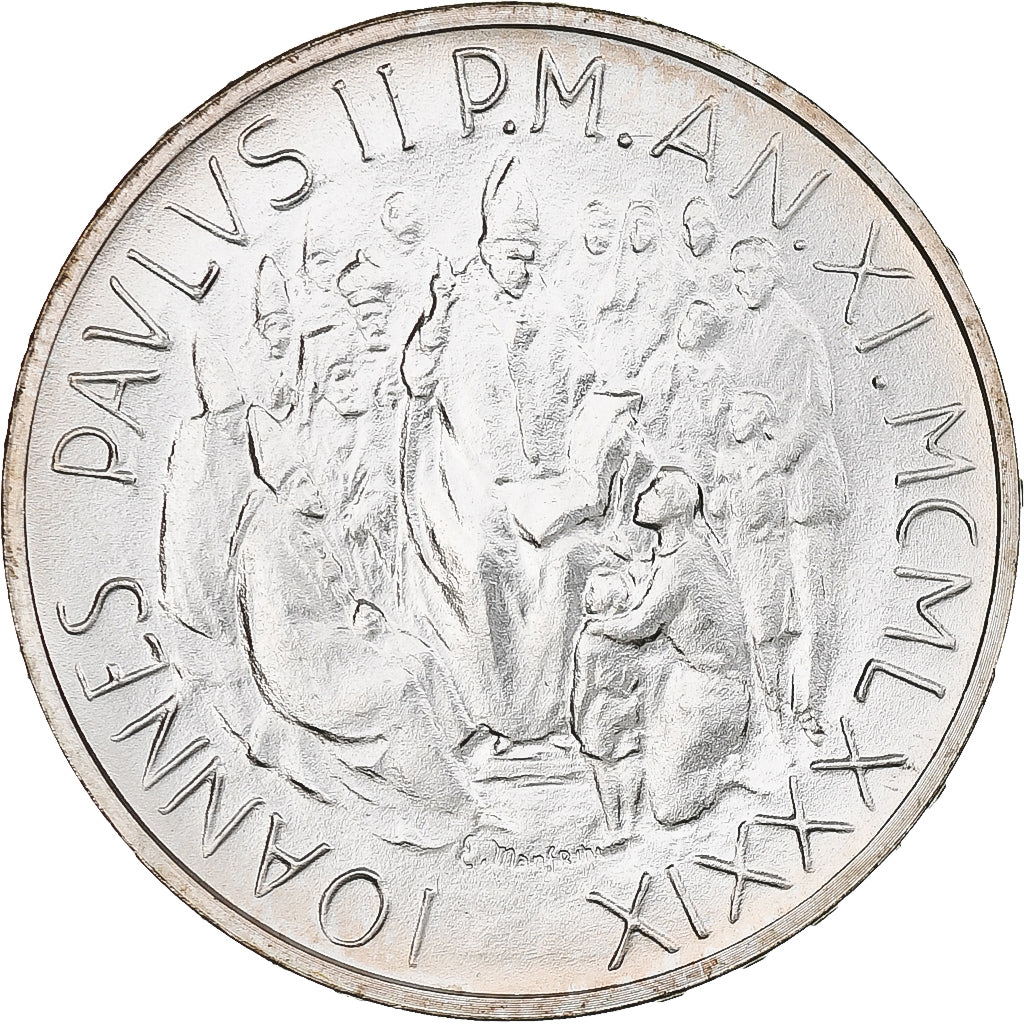 Vatikan, John Paul II, 1000 Lire, 1989, Rome, UNZ+, Silber, KM:219