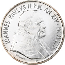 Vatican, John Paul II, 1000 Lire, 1992, Rome, MS(64), Silver, KM:242