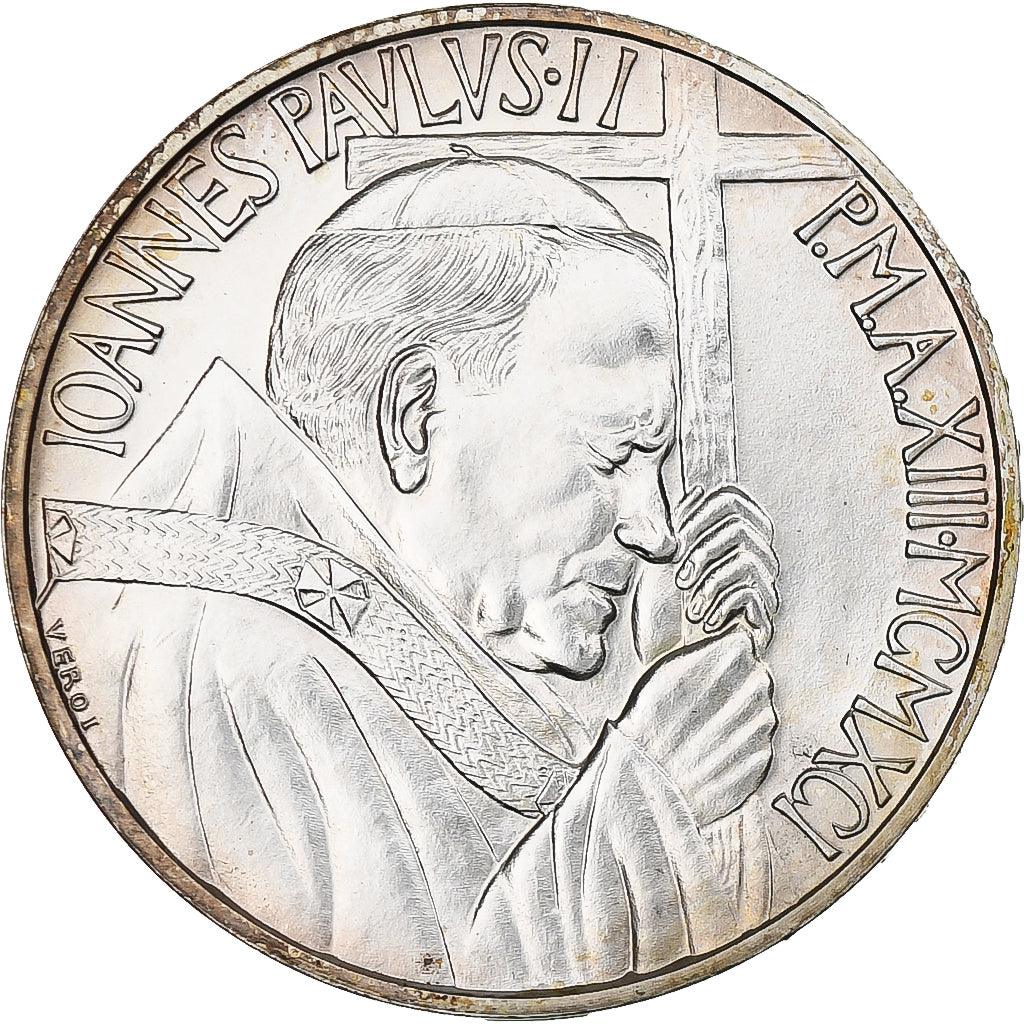 Vatican, John Paul II, 500 Lire, 1991, Rome, MS(64), Silver, KM:227