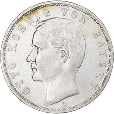 GERMANY - EMPIRE, BAVARIA, Otto, 5 Mark, 1894, Munich, EF(40-45), Silver, KM:915