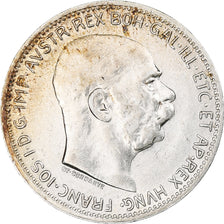 Austria, Franz Joseph I, Corona, 1914, Vienna, AU(55-58), Silver, KM:2820