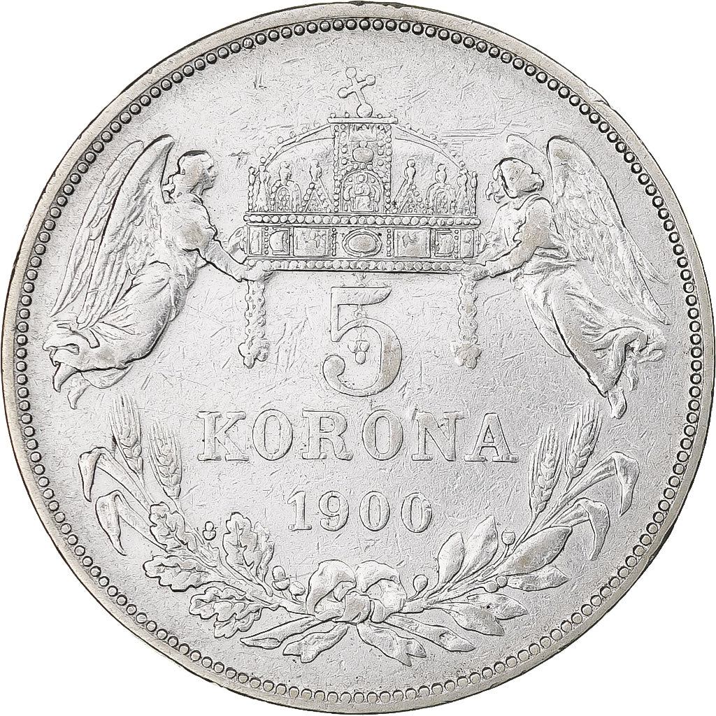 Hungary, Franz Joseph I, 5 Korona, 1900, Kremnica, EF(40-45), Silver, KM:488