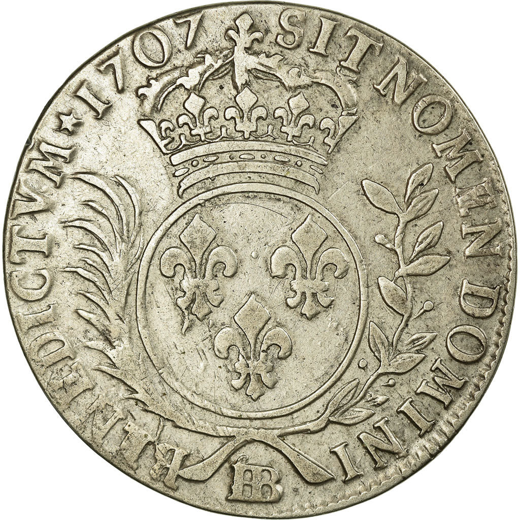 Monnaie, France, Louis XIV, 33 Sols de Strasbourg aux insignes et aux palmes, 33