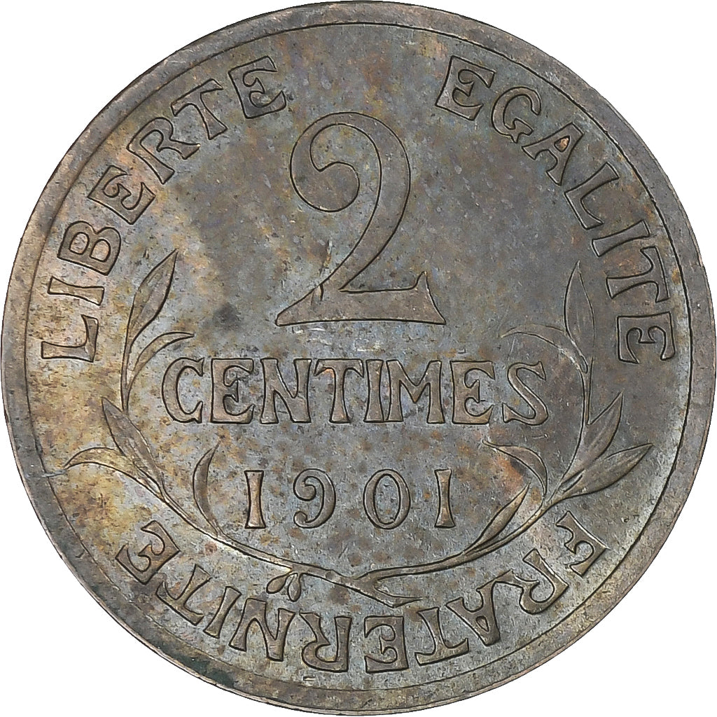 France, Dupuis, 2 Centimes, 1901, Paris, MS(63), Bronze, Gadoury:107