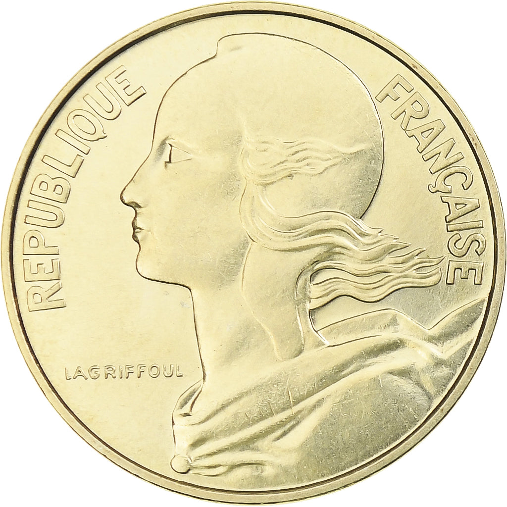 Francia, Marianne, 10 Centimes, 1974, Paris, série FDC, FDC, Aluminio - bronce