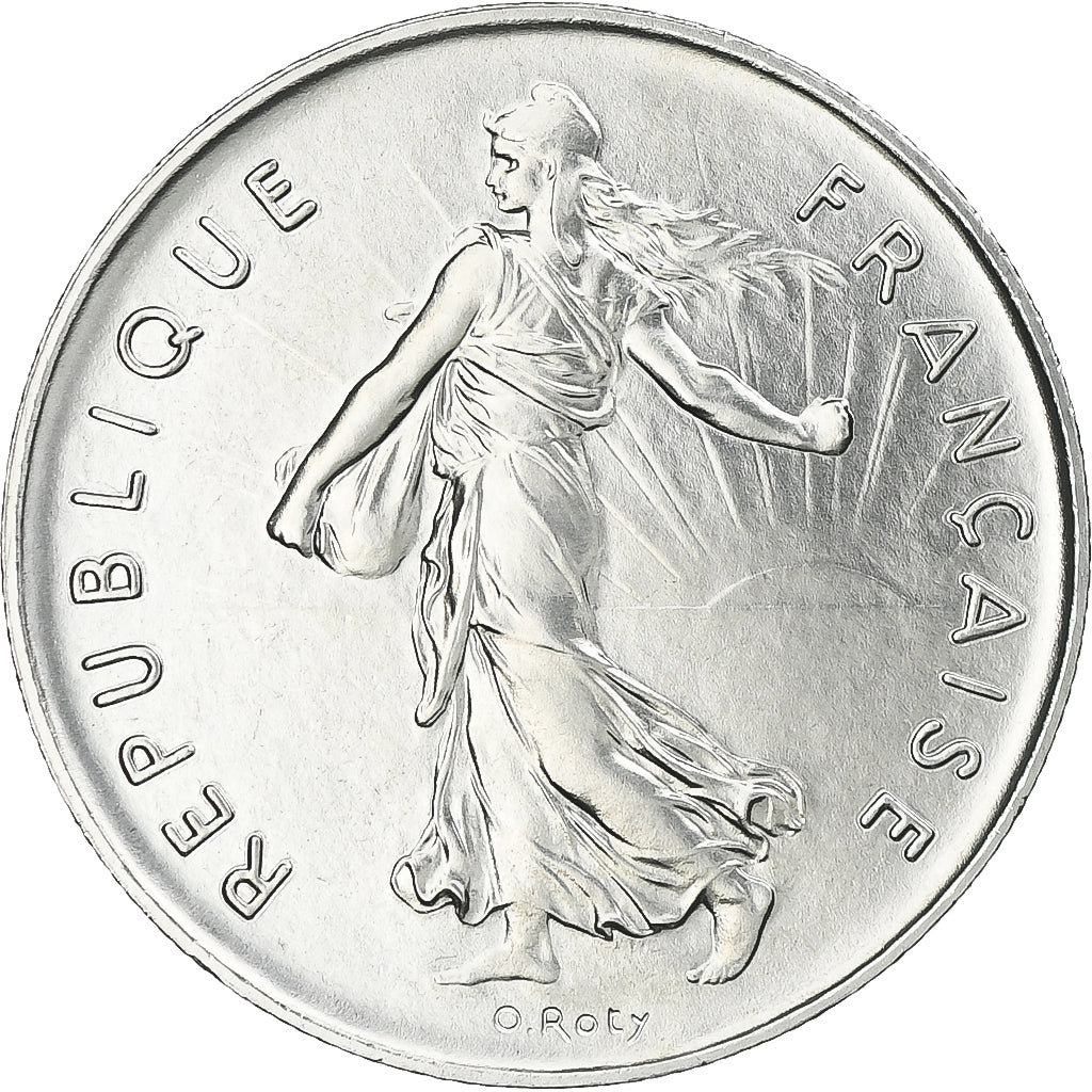 Francja, Semeuse, 5 Francs, 1974, Paris, série FDC, MS(65-70), Cupronickel