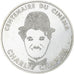 France, Charlie Chaplin, 100 Francs, 1995, Paris, BE, SUP+, Argent