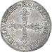 France, Henri IV, 1/4 Ecu de Béarn, 1593, Pau, EF(40-45), Silver, Gadoury:603