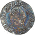 France, Henri III, 1/2 Franc au col plat, 1587, Poitiers, TTB+, Argent