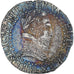 Frankreich, Henri III, 1/2 Franc au col plat, 1589, La Rochelle, SS, Silber