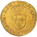 Francja, Charles IX, Écu d'or au soleil, 1574, Rouen, 1st Type, AU(55-58)