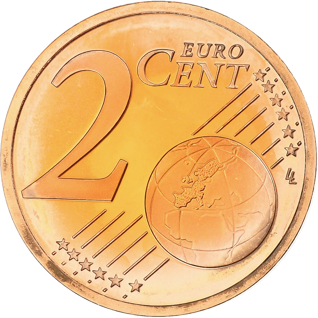 France, 2 Euro Cent, 2002, Paris, Série BE, MS(65-70), Coppered Steel, KM:1283