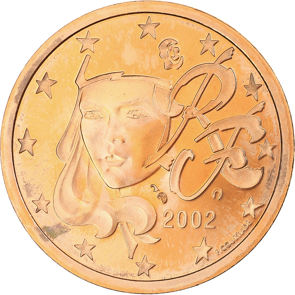 France 5 Euro Cent 2002 Paris Série BE MS(65-70) Coppered Steel KM:1284 ...