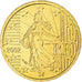 France, 10 Euro Cent, 2002, Paris, Série BE, MS(65-70), Nordic gold, KM:1285