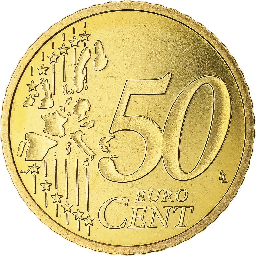 France, 50 Euro Cent, 2002, Paris, Série BE, FDC, Or nordique, KM:1287