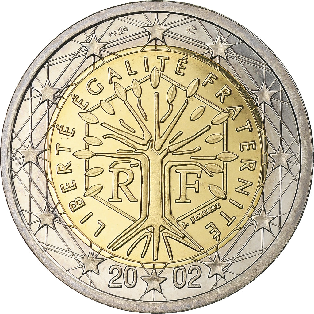 Francia, 2 Euro, 2002, Paris, Série BE, FDC, Bi-metallico, KM:1289