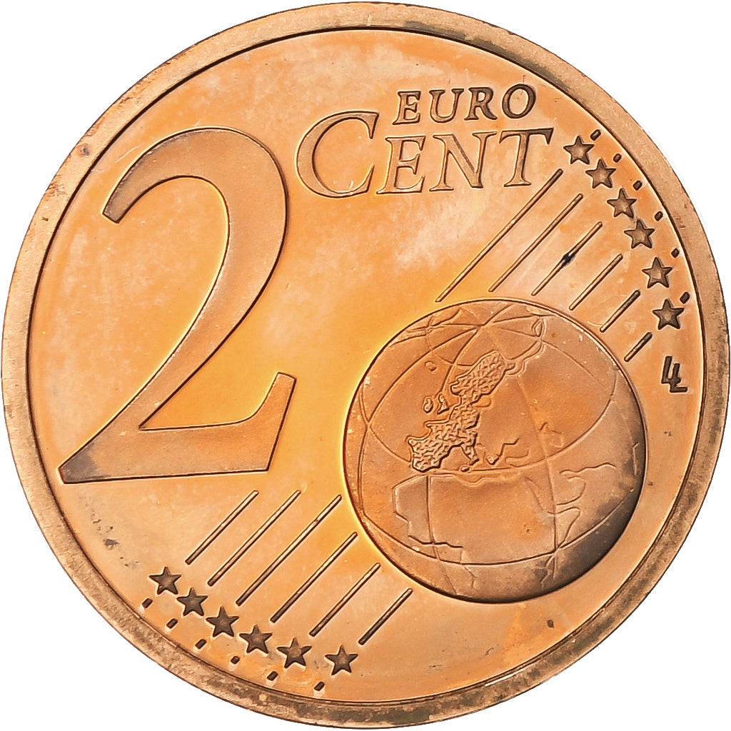 France, 2 Euro Cent, 2002, Paris, Série BE, MS(65-70), Coppered Steel, KM:1283