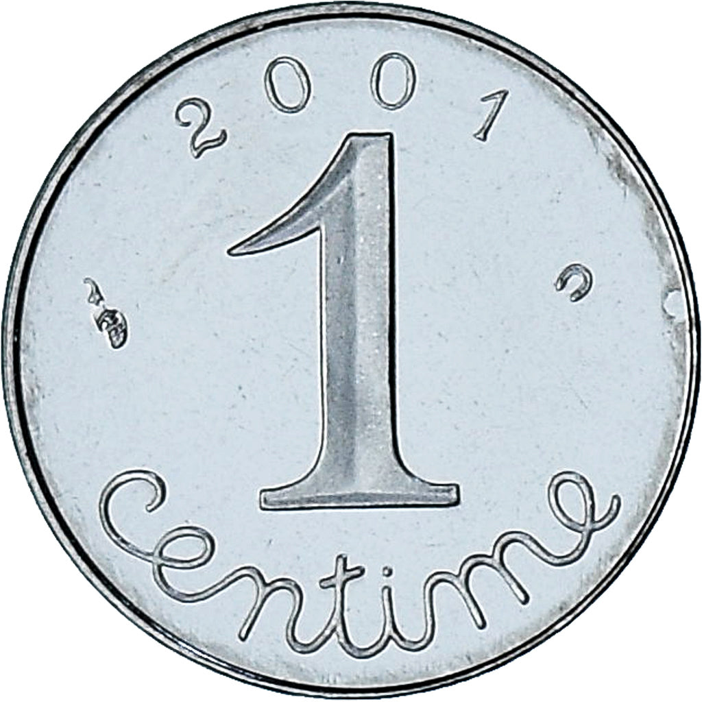 Frankrijk, Épi, 1 Centime, 2001, Paris, Série BE, FDC, Stainless Steel