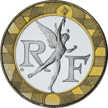 France, Génie, 10 Francs, 2001, Paris, Série BE, MS(65-70), Bi-Metallic