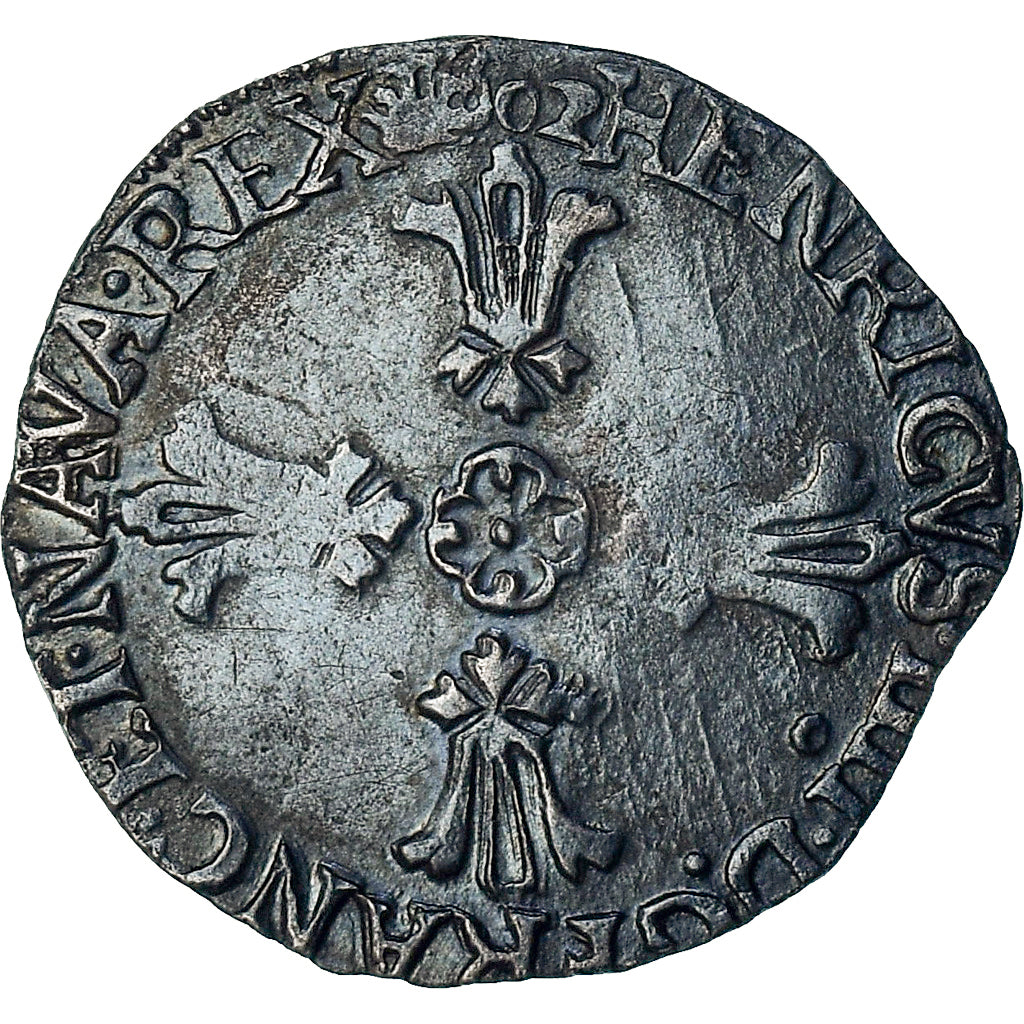 France, Henri IV, 1/4 Ecu, 1602, Rennes, 3rd type, EF(40-45), Silver