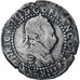 França, Henri III, 1/2 Franc au col plat, 1587, Rouen, VF(20-25), Prata