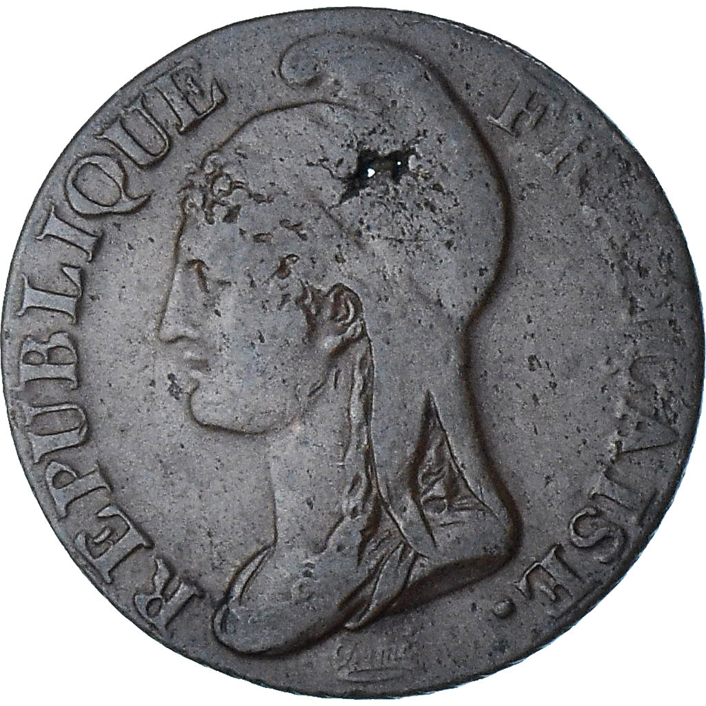 France, Dupré, 5 Centimes, AN 4, Paris, VF(30-35), Copper, Gadoury:124