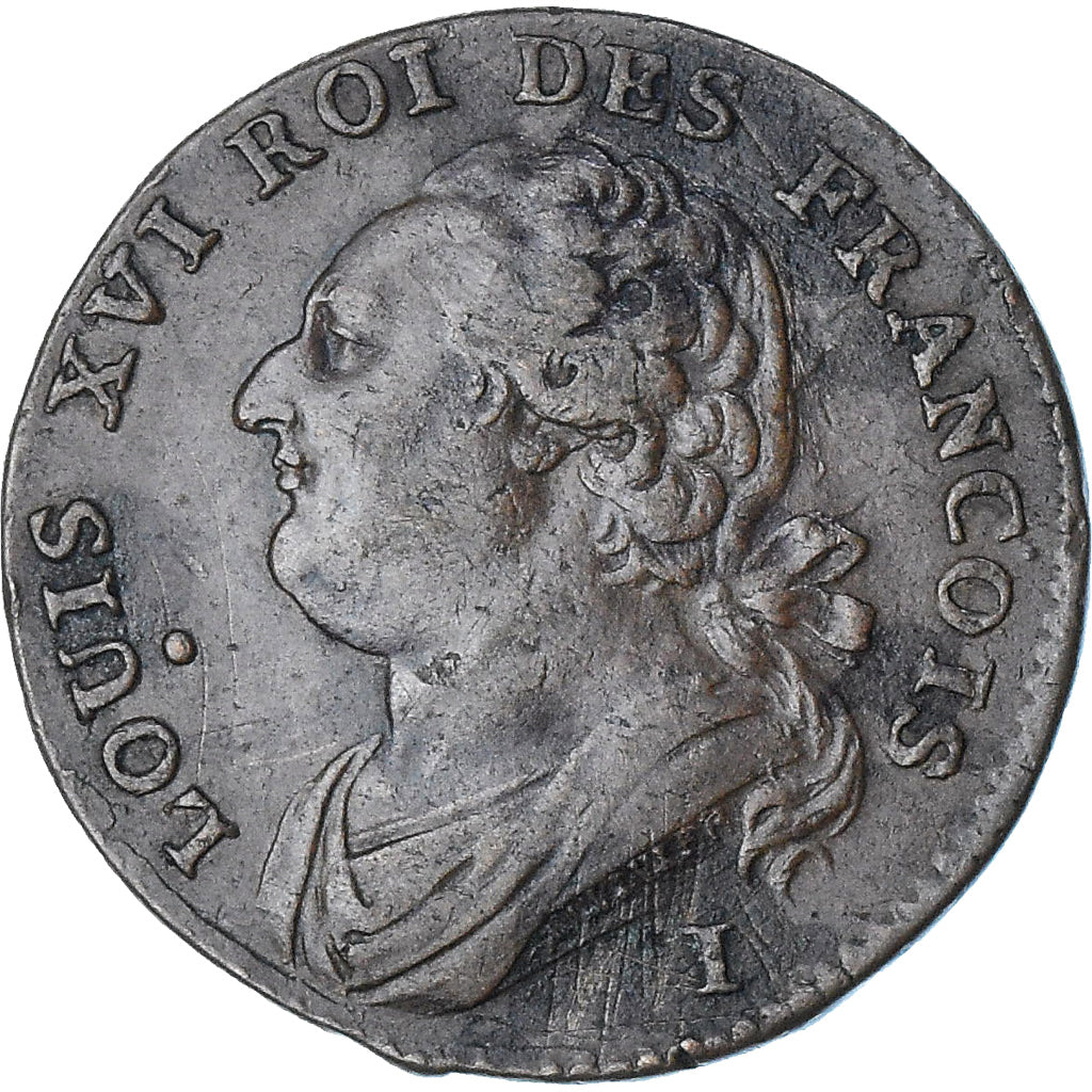 Frankreich, Louis XVI, 12 deniers françois, 1791 / AN 3, Limoges, SS, Kupfer