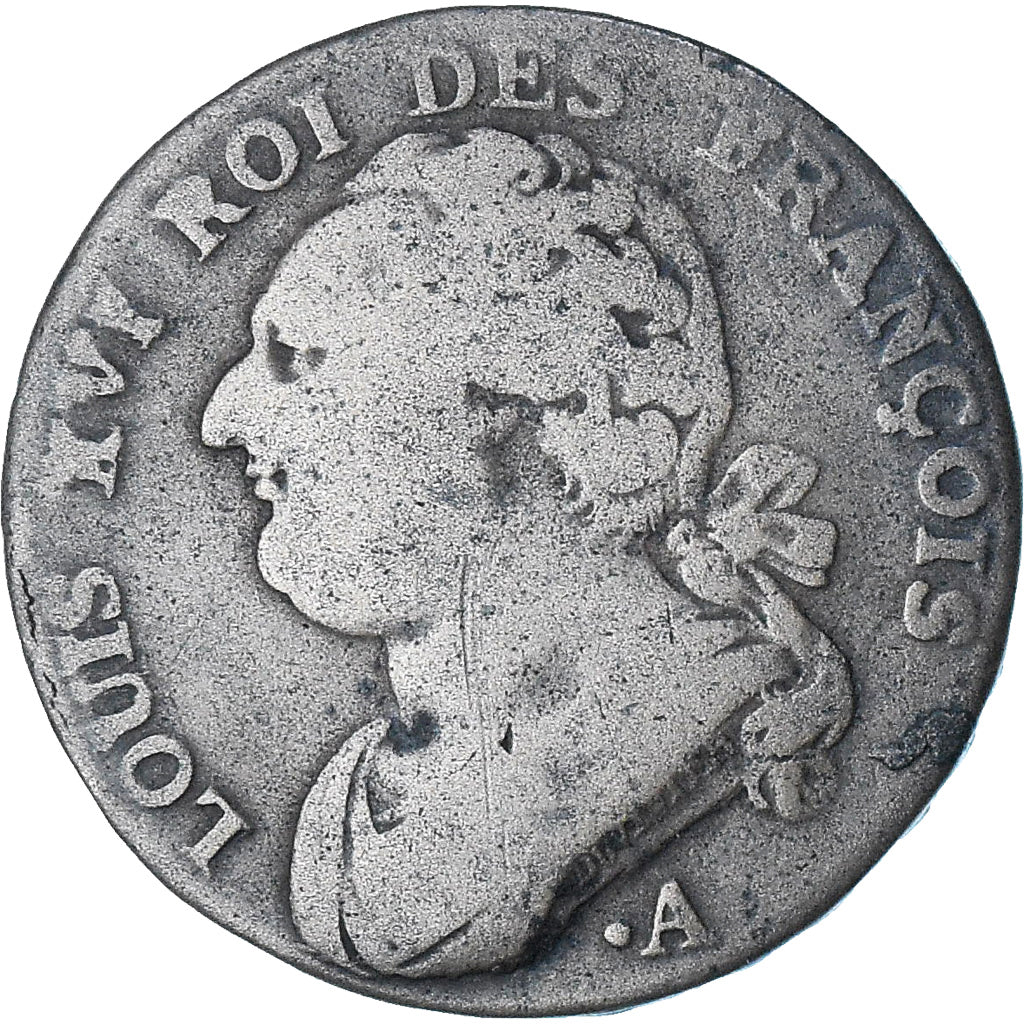 France, Louis XVI, 12 deniers françois, 1791 / AN 3, Paris, F(12-15), Copper
