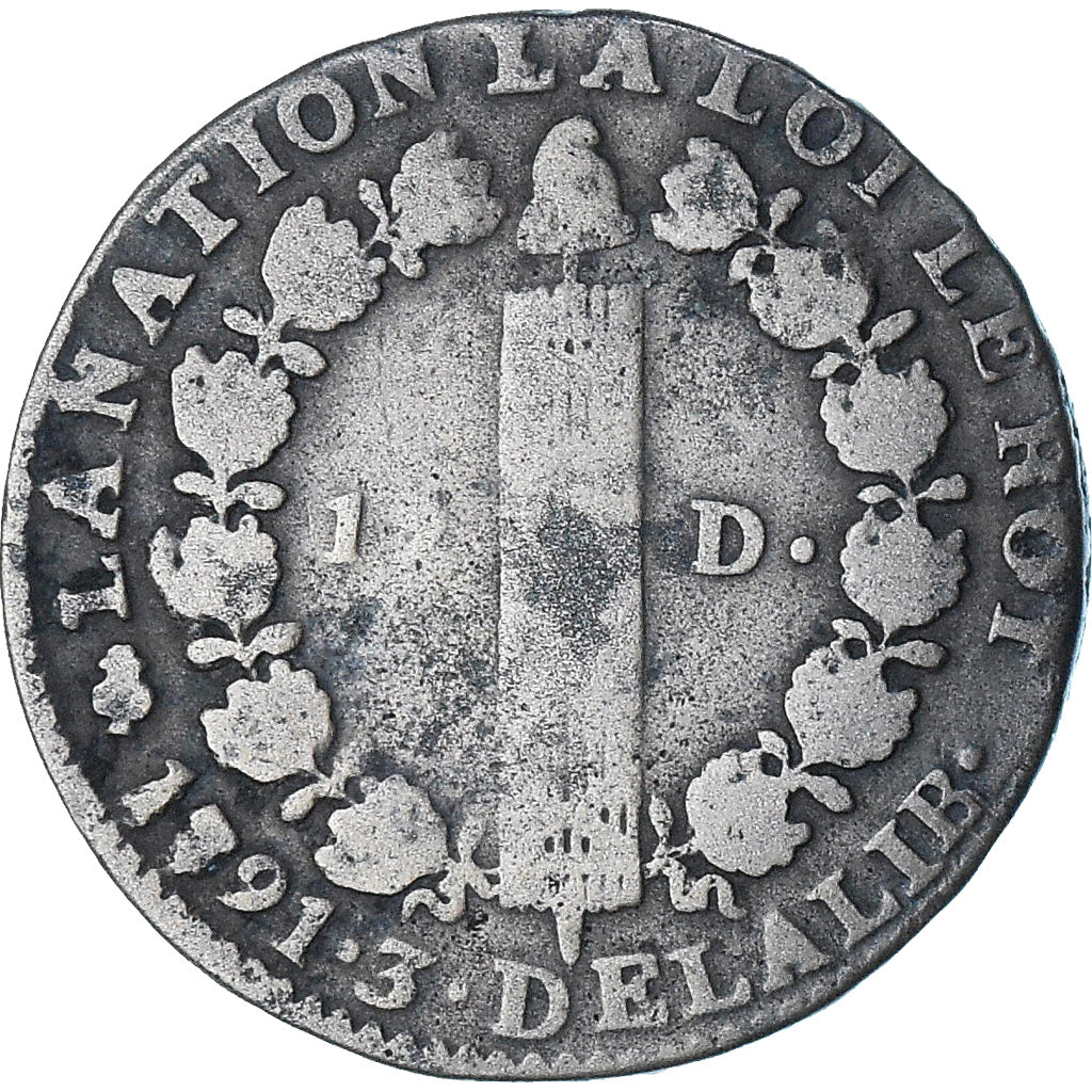 France, Louis XVI, 12 deniers françois, 1791 / AN 3, Paris, F(12-15), Copper