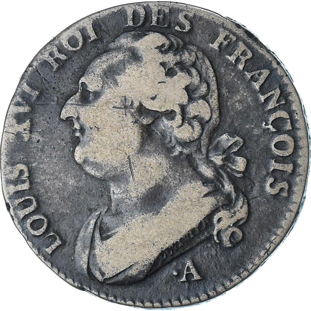 Francja, Louis XVI, 12 deniers françois, 1791 / AN 3, Paris, VF(20-25), Miedź