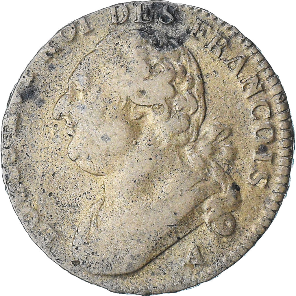 Francja, Louis XVI, 12 deniers françois, 1792 / AN 4, Paris, rose, VF(30-35)