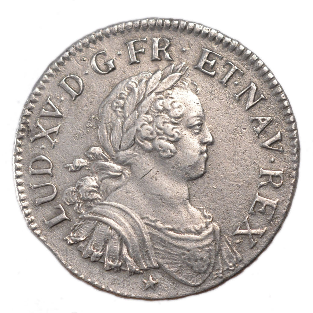 FRANCE, Écu aux 8 L, ECU, 1725, La Rochelle, KM #472.9, EF(40-45), Silver, ...