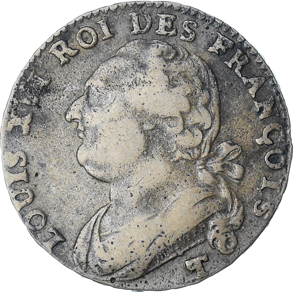 Frankrijk, Louis XVI, 12 deniers françois, 1792 / AN 4, Nantes ou Saumur, FR+