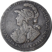 Frankrijk, 6 blancs de Montagny, 1791 / AN 3, FR, Koper