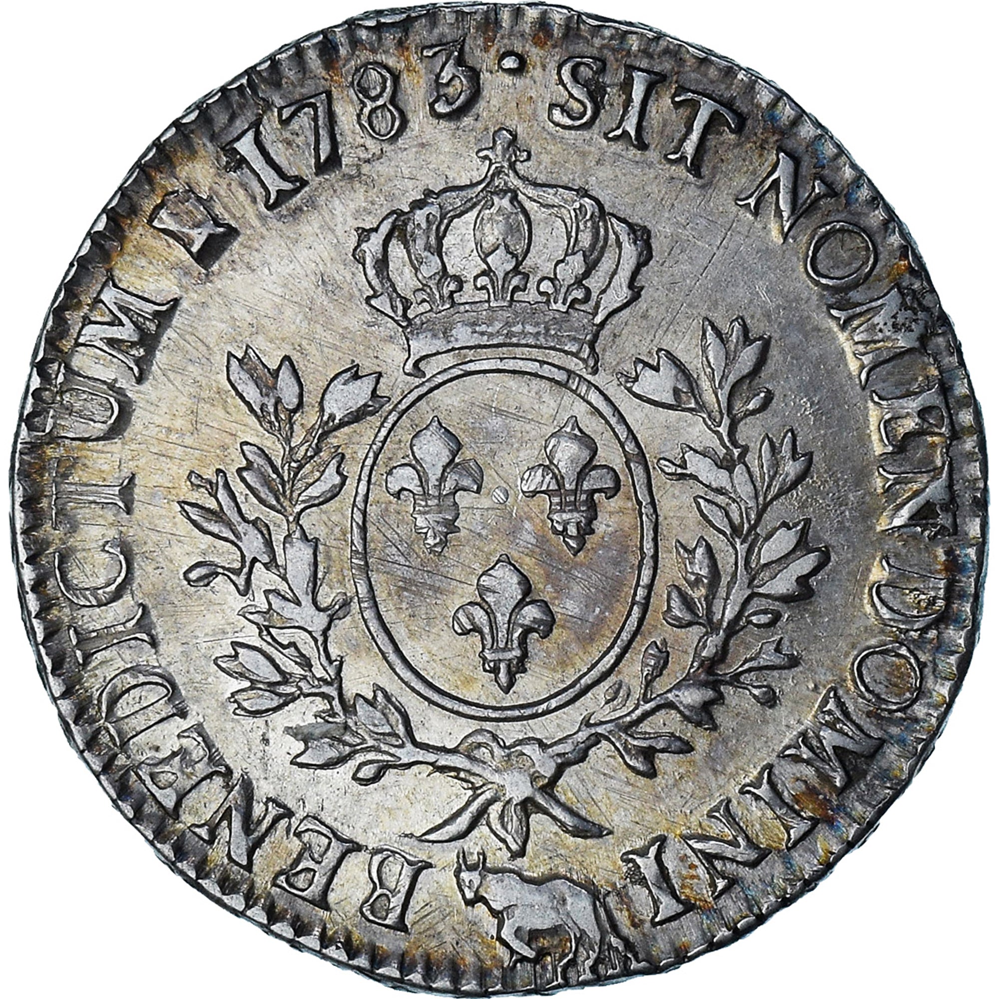 Frankreich, Louis XVI, Écu de Béarn aux branches d'olivier, 1783, Pau, SS