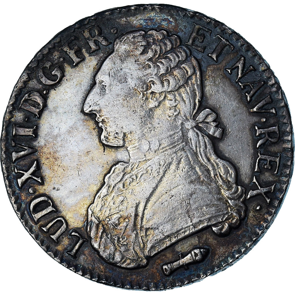 Francia, Louis XVI, Ecu aux branches d'olivier, 1788, Perpignan, BB, Argento