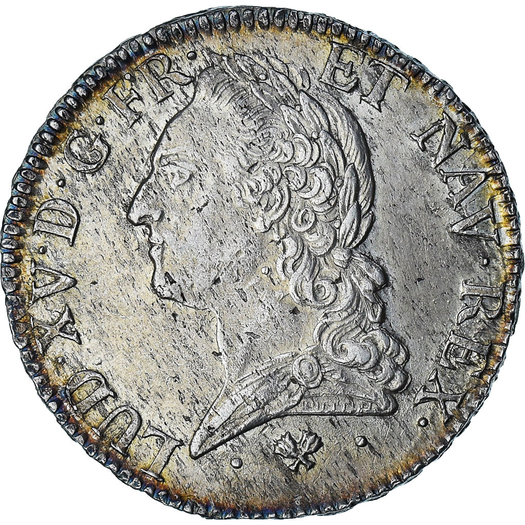 France, Louis XV, Écu à la vieille tête, 1771, Bayonne, MS(60-62), Silver