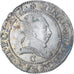 Frankrijk, Henri III, 1/2 Franc au col plat, 1588, Saint-Lô, Extremely rare