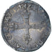 França, Charles X, 1/4 Ecu, 1594, Nantes, VF(30-35), Prata, Gadoury:521