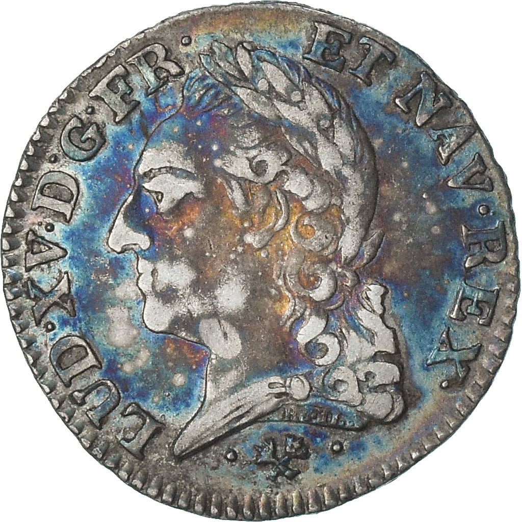 Frankrijk, Louis XV, 1/5 Écu à la vieille tête, 1772, Bayonne, FR+, Zilver